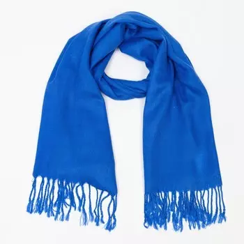 Палантин текстильный, цвет синий, размер 70х70