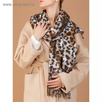 Палантин женский 70×200 см, коричневый