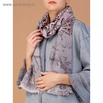 Палантин женский 90×180 см, светло-серый