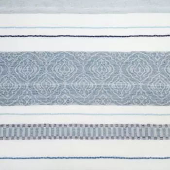 Палантин женский, цвет молочный/синий, размер 68х175 см