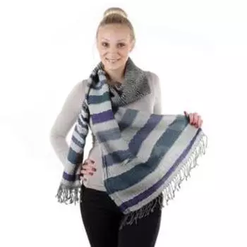 Палантин женский, размер 50х180 см, цвет серый