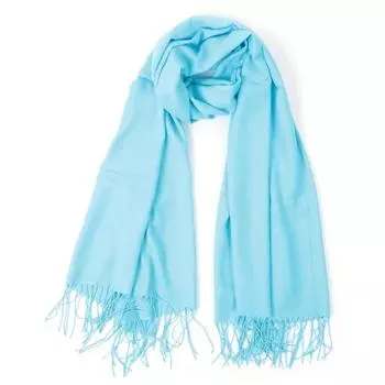 Палантин женский, размер 80х200, цвет голубой