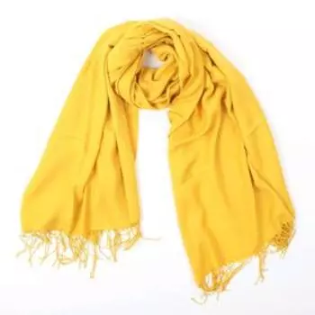 Палантин женский, размер 80х200, цвет лимонный