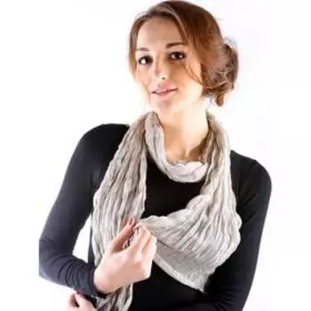 Палантин женский, размер 84х200 см, цвет бежевый