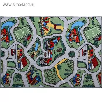 Палас «Лунапарк», 200х350 см, зелёный