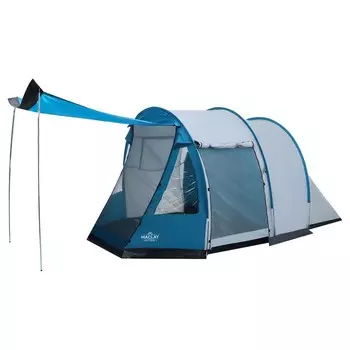 Палатка туристическая 3-местная maclay FAMILY TUNNEL 3, 380210170 см, кемпинговая, двухслойная, с тамбуром, голубая