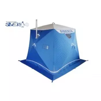 Палатка "Пингвин" Призма Сиберия, четырехслойная, зимняя, материал В95Т1-8 мм, бело-синий