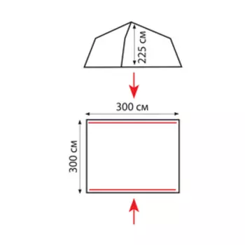 Палатка-тент Bungalow Lux Green (V2), 300 х 300 х 225 см, цвет зелёный