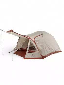 Палатка туристическая 4-местная maclay kavkaz ume 4, 250360140 см, треккинговая, двухслойная, с тамбуром, бежевая