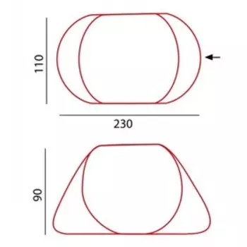 Палатка туристическая Arten Light 2, 2-местная, однослойная, синий