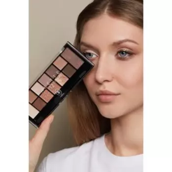 Палетка теней для век TF Base Palette, 12 тонов, тон 02 бежевый, 18г