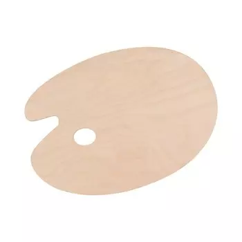 Палитра деревянная овальная 27 х 38 см, МИКС