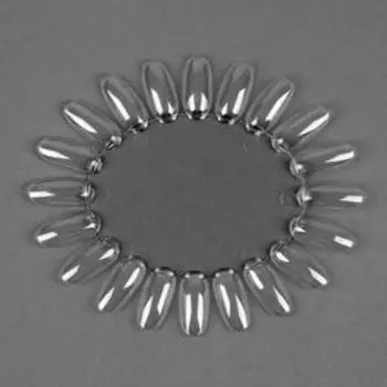 Палитра для лаков «Овальная», 20 ногтей, фасовка 10 шт, цвет прозрачный