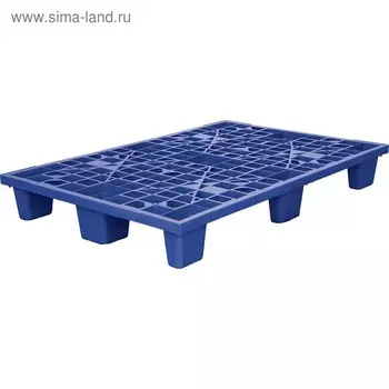 Паллет перфорированный на ножках 1200х800х160 синий