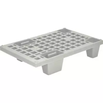 Паллет перфорированный на ножках 600х400х130 серый
