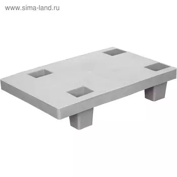 Паллет сплошной на ножках 600х400х130 серый