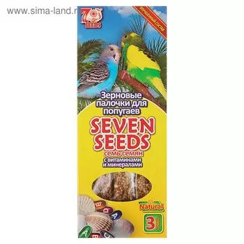 Палочки "Seven Seeds" для попугаев, витамины и минералы, 3 шт, 90 г