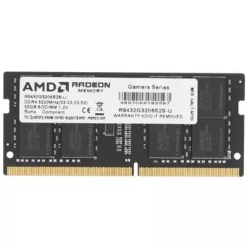 Память DDR4 32GB 3200MHz AMD R9432G3206S2S-U R9 RTL PC4-25600 CL22 SO-DIMM 260-pin 1.2В Ret 102936