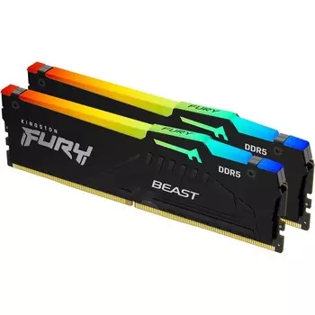 Память DDR5 2x16GB 5200MHz Kingston KF552C40BBAK2-32 Fury Beast RGB RTL Gaming PC5-41600 CL 102936