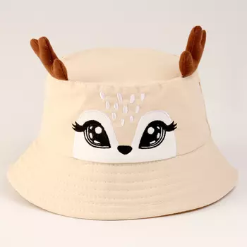 Панама детская «Олененок», с рожками р-р 48-50