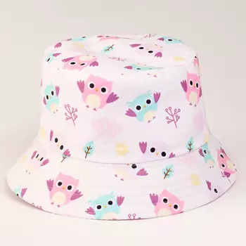 Панама детская «Совята», белая, р-р 48-50