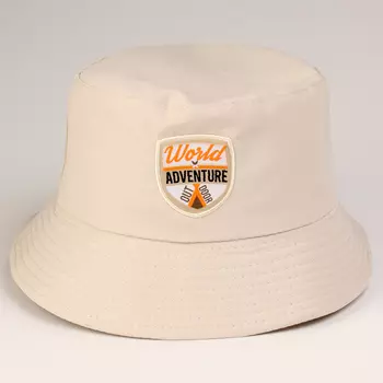 Панама детская для мальчика Adventure, бежевая, р-р 54