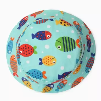 Панама детская KAFTAN "Рыбки" р.48 голубой