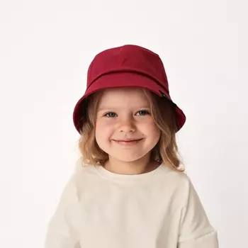 Панама детская «Классика» MINAKU, красная, размер 52 (3-5 лет)
