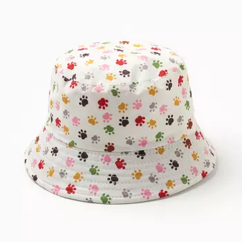 Панама детская MINAKU «Лапки», размер 50, молочная