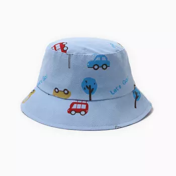 Панама детская «Машинка» MINAKU, голубая, размер 48