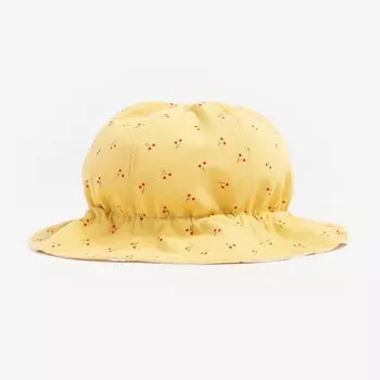 Панама детская MINAKU «Вишенка», размер 46, белая/жёлтая