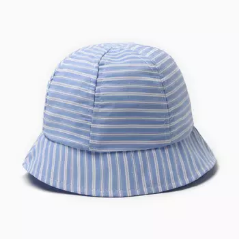 Панама детская MINAKU «Полосатик», размер 46, голубая
