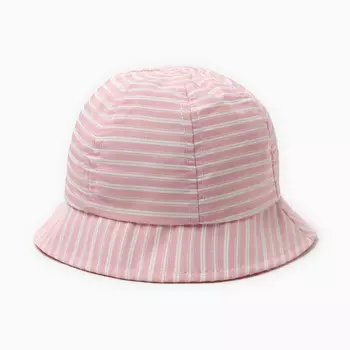 Панама детская MINAKU «Полосатик», размер 46, розовая