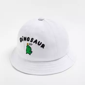 Панама для мальчика MINAKU Dinosaur, размер 48, белая