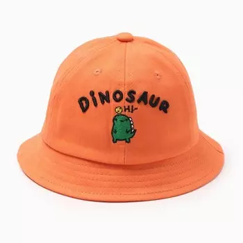 Панама для мальчика MINAKU Dinosaur, размер 48, оранжевая