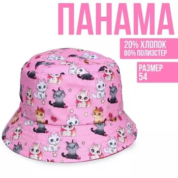 Панама «Котики», р-р. 52-54 см