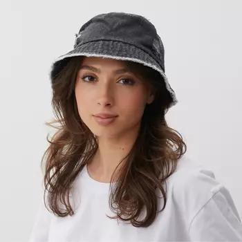 Панама женская MINAKU, чёрная, размер 56- 58, деним