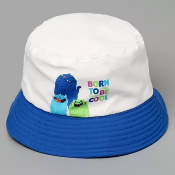 Панама детская «Монстрики», белая, р-р 54