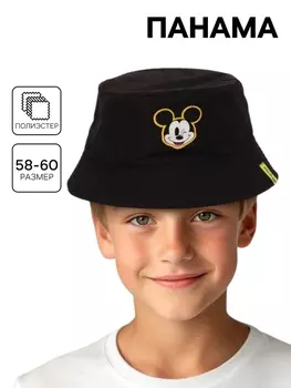 Панама, размер 58-60, чёрная, Микки, Маус