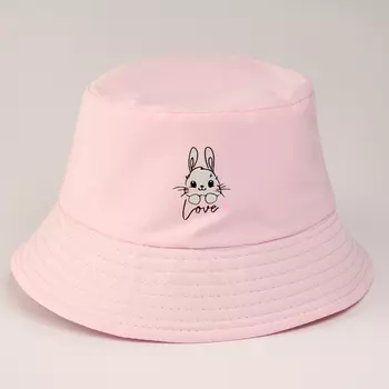 Панама детская для девочки «Зайчишка», розовая, р-р 48-50