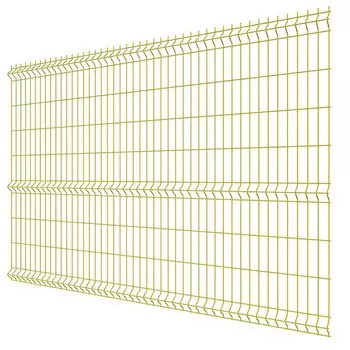 Панельное ограждение, 2.51.53 м, ячейка 55200 мм, d=3.5 мм, жёлтое