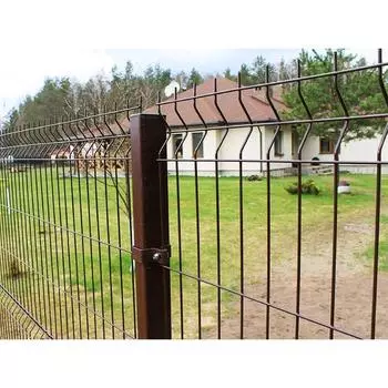 Панельное ограждение, 1.73 2.5 м, ячейка 200 55 мм, d - 3.5 мм, цвет шоколад