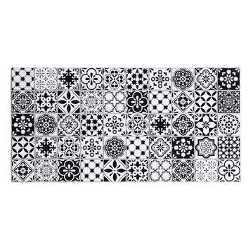 Стеновая панель Grace «Плитка Веста», 480964 мм, цвет чёрный/белый