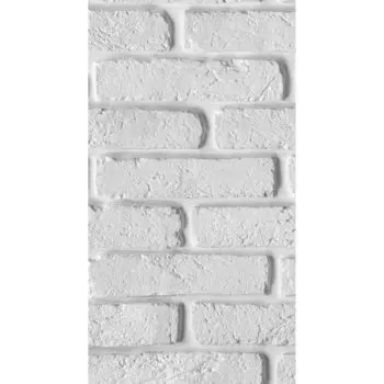 Стеновая панель ПВХ «Белый Кирпич», 2700250 мм, цвет белый