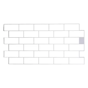 Стеновая панель ПВХ «Пластмаркет. Делон», 960485 мм, цвет белый