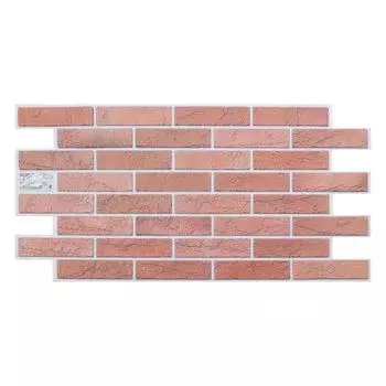 Стеновая панель ПВХ «Пластмаркет. Кирпич», 485960 мм, цвет терракот