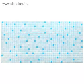 Панель ПВХ Мозаика голубая 955*480