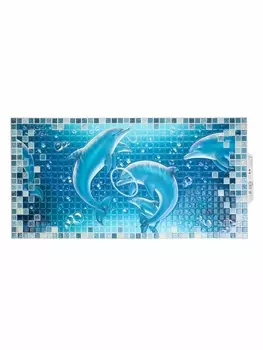 Панель ПВХ "Мозаика Лазурь Дельфин " 960х480 мм