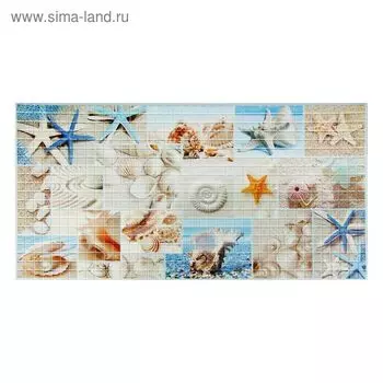 Стеновая панель ПВХ мозаика Grace «Пляж», 955480 мм, цвет голубой/бежевый