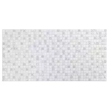 Стеновая панель ПВХ мозаика «Сияние», 485960 мм, цвет белый/cерый